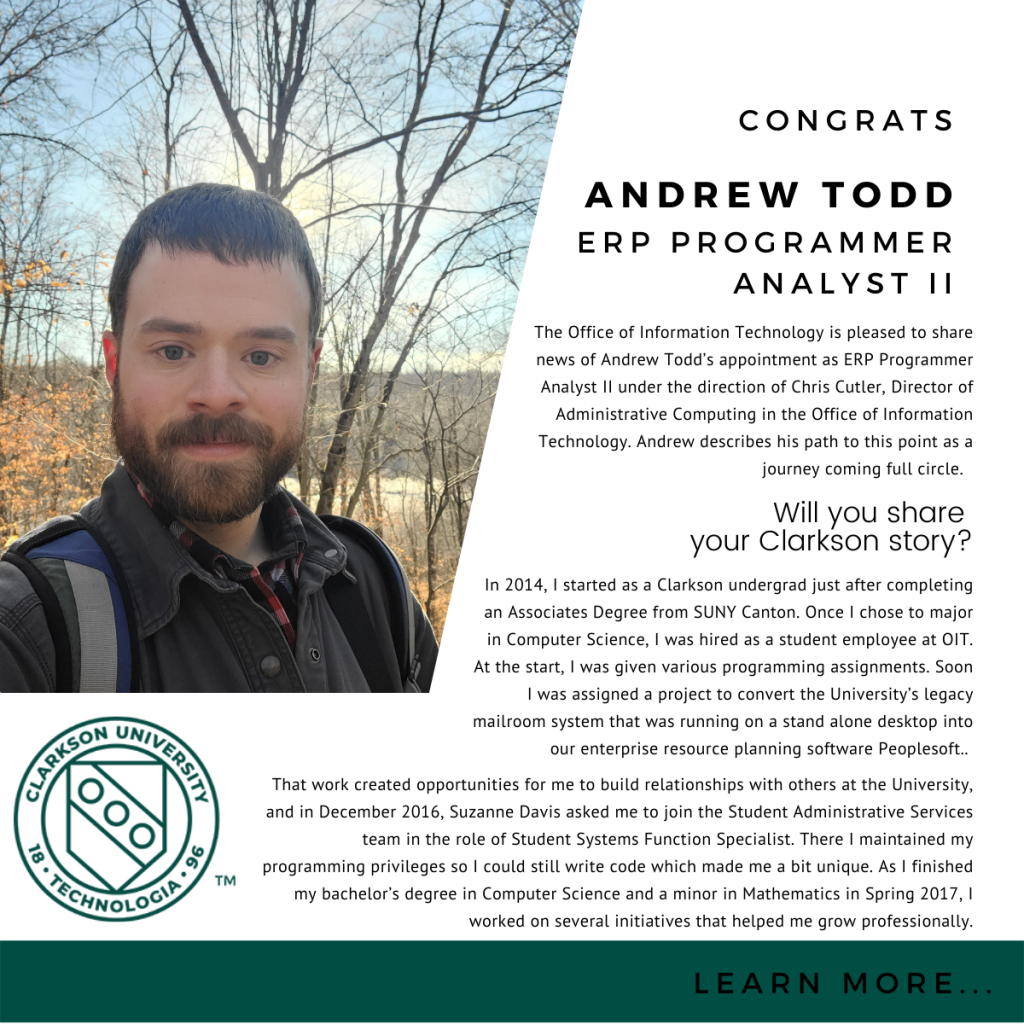 Picture of Andrew Todd in outdoor scenery. Text contained in the image can be viewed at link: https://docs.google.com/document/d/11d0f8RvN3eIdVMGi24uwf2rjZO5xazA8omjPfbKf4y8/edit?usp=sharing
