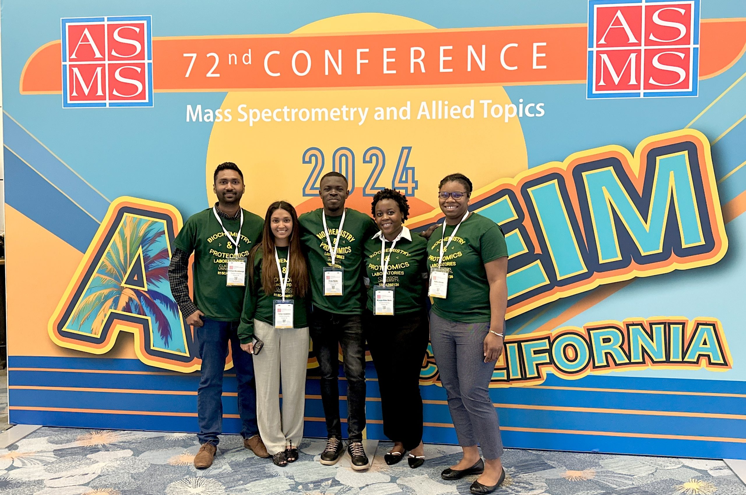 Members of the Biochemistry and Proteomics Laboratories from Clarkson University Attend the American Society for Mass Spectrometry International Conference