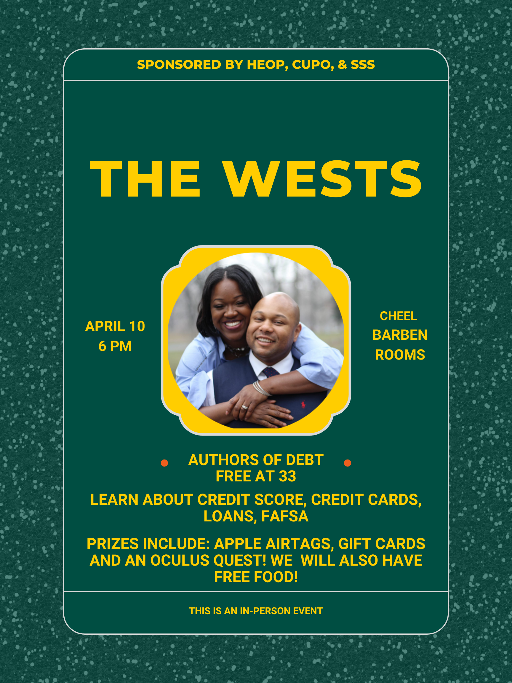 Speaker Opportunity: The Wests, authors of Debt Free at 33