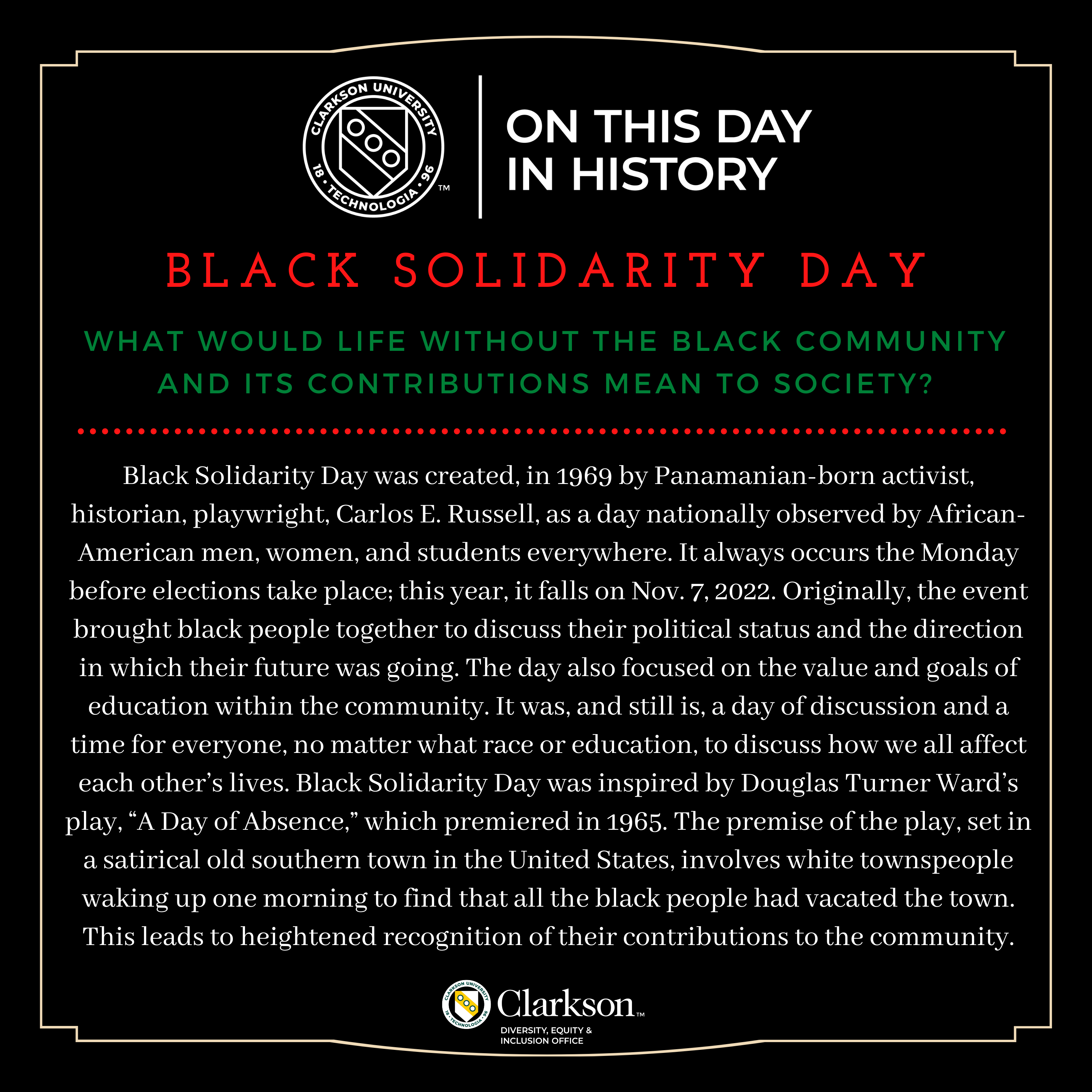 What is Black Solidarity Day?