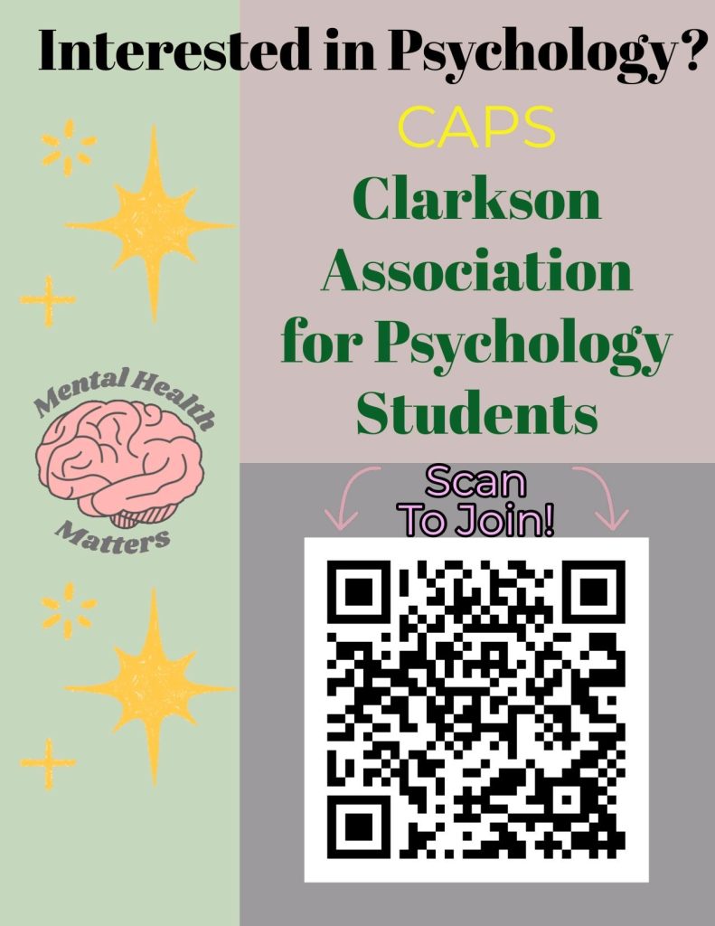 Poster
Interested in Psychology? CAPS Clarkson Association for Psychology Students
Mental Health Matters
