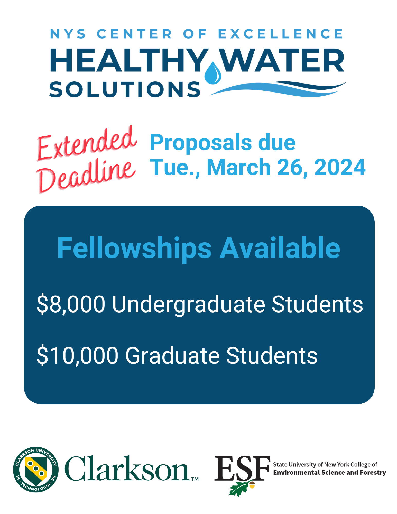 Proposals Due 3/26 – Fellowships for Undergrad and Grad Students