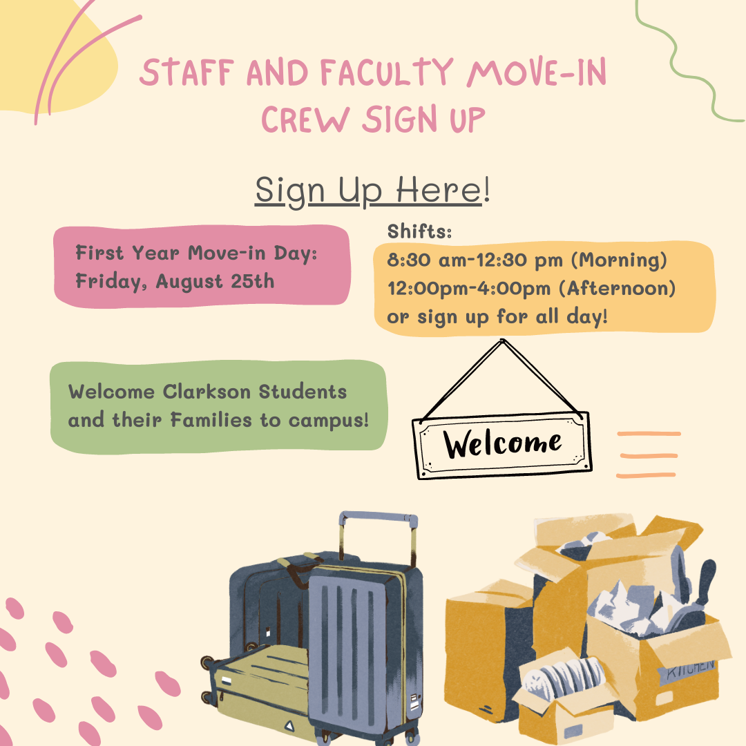 Fall 2023 Faculty & Staff Move-In Crew Application