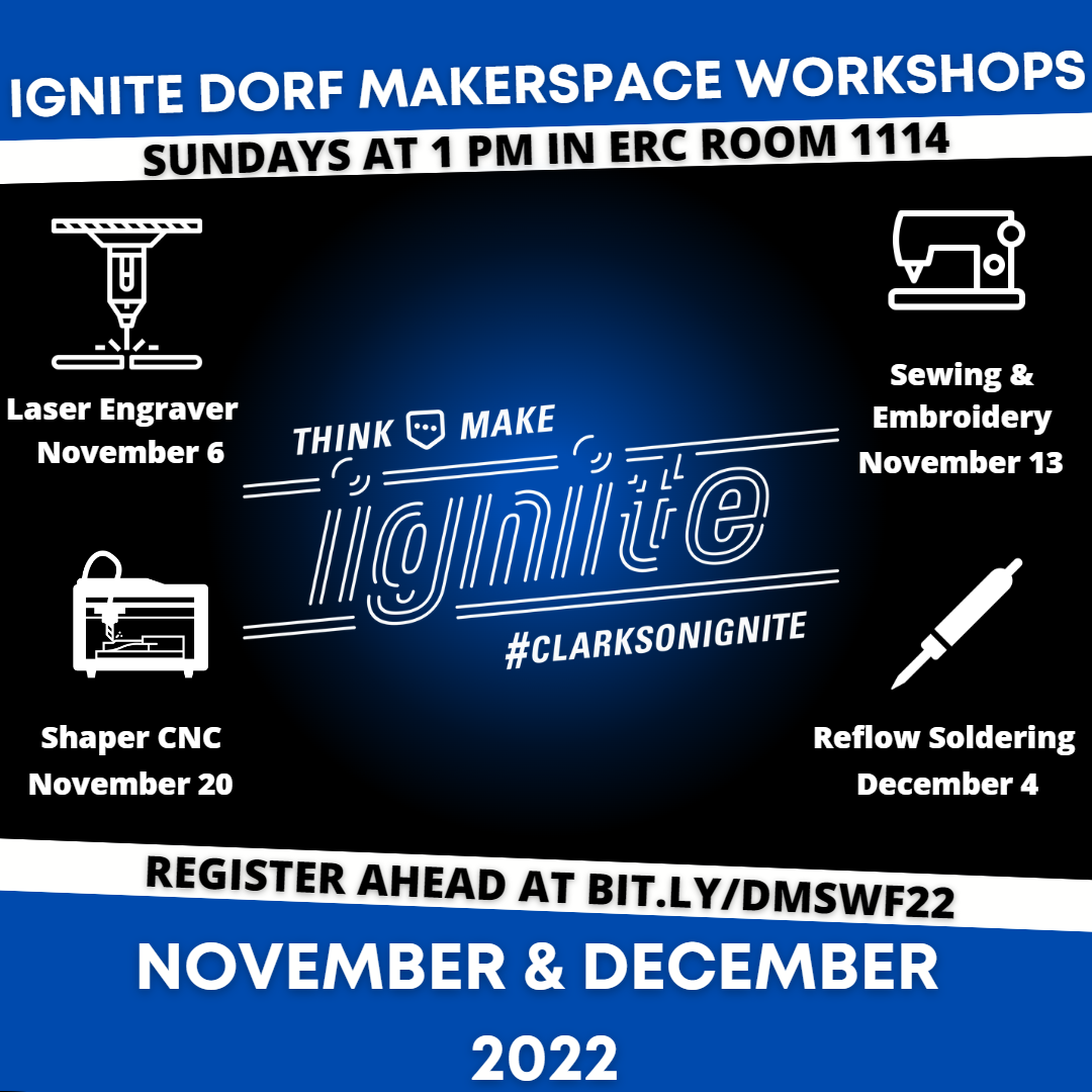Dorf Makerspace Workshops for November & December