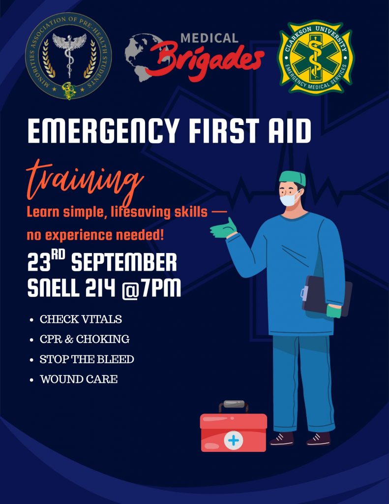 Event poster, Emergency First Aid