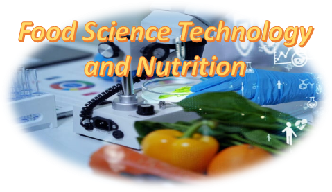 Image of a microscope inspecting a vegetable with the words "Food Science Technology and Nutrition" above.