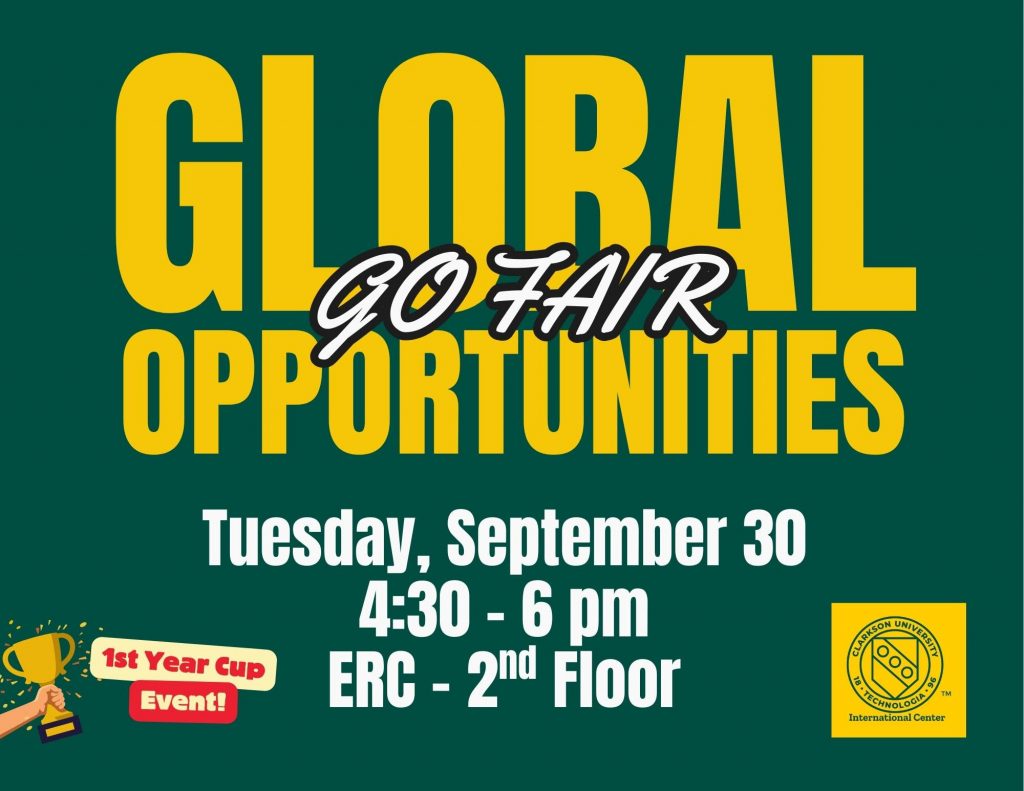 Event poster, Global Opportunities Fair