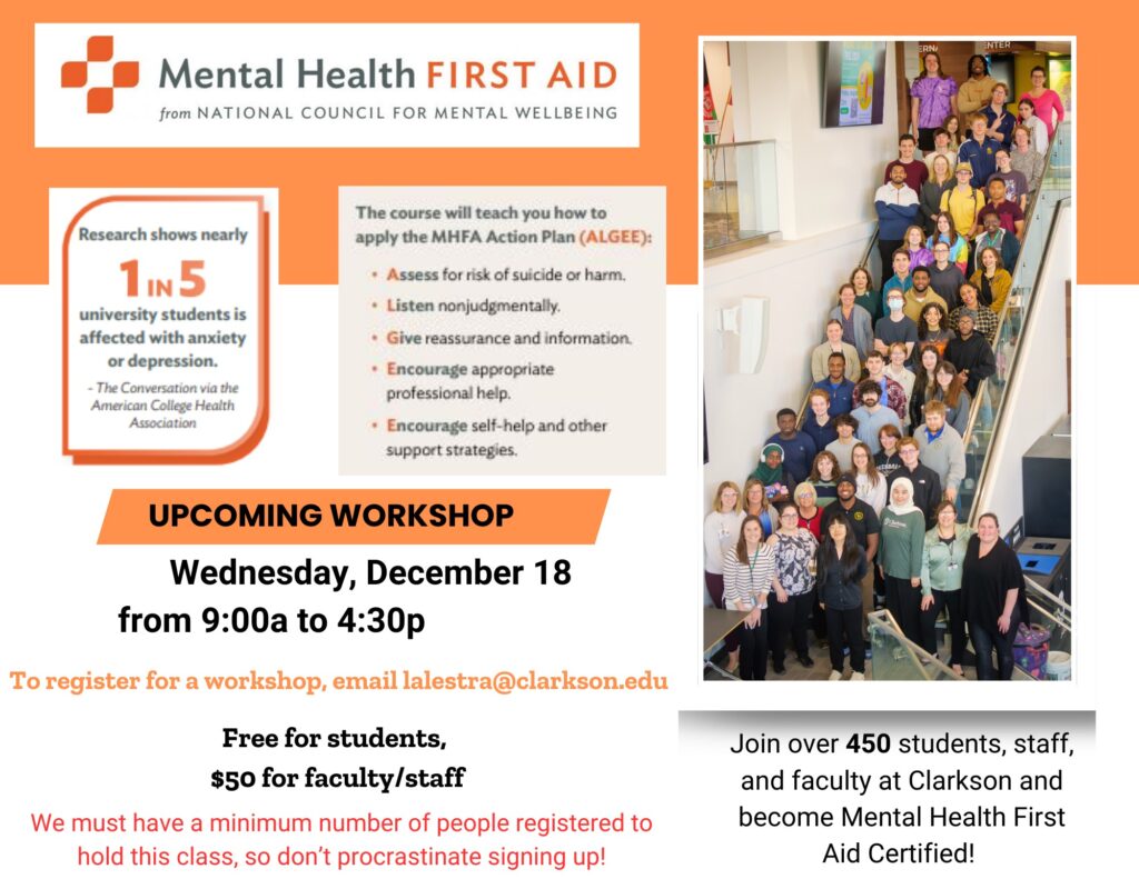 Event Poster, mental health first aid