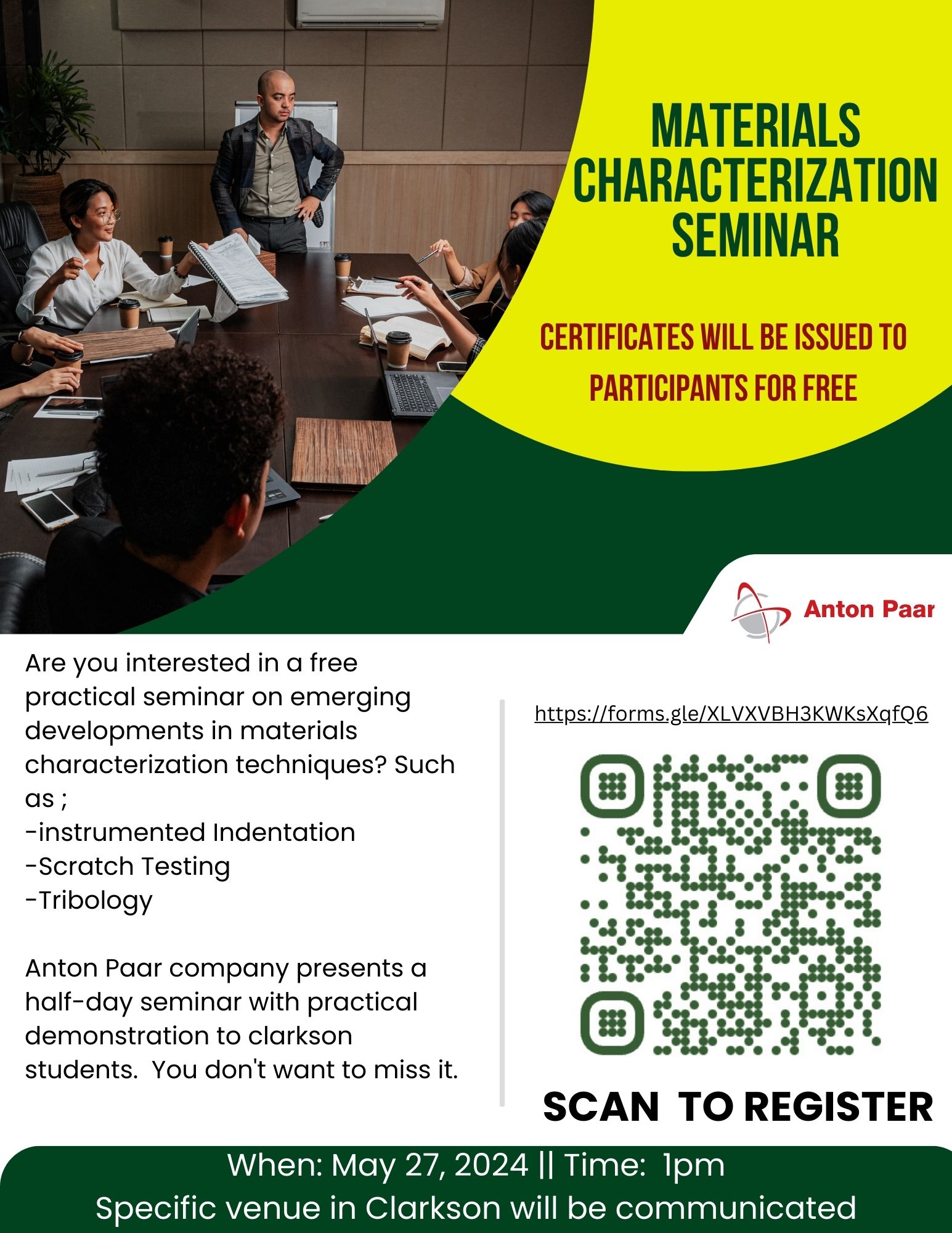 Free Seminar on Material Characterization by Anton Paar