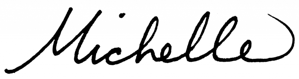 Signature reading "Michelle"