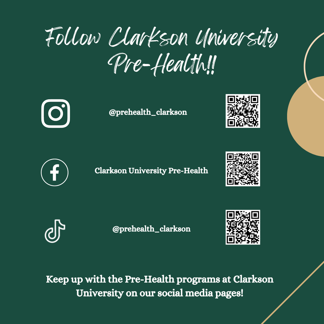 Follow Clarkson University Pre-Health!