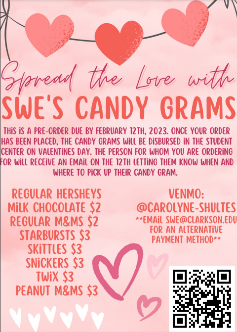 Spread the Love With SWE’s Candy Grams