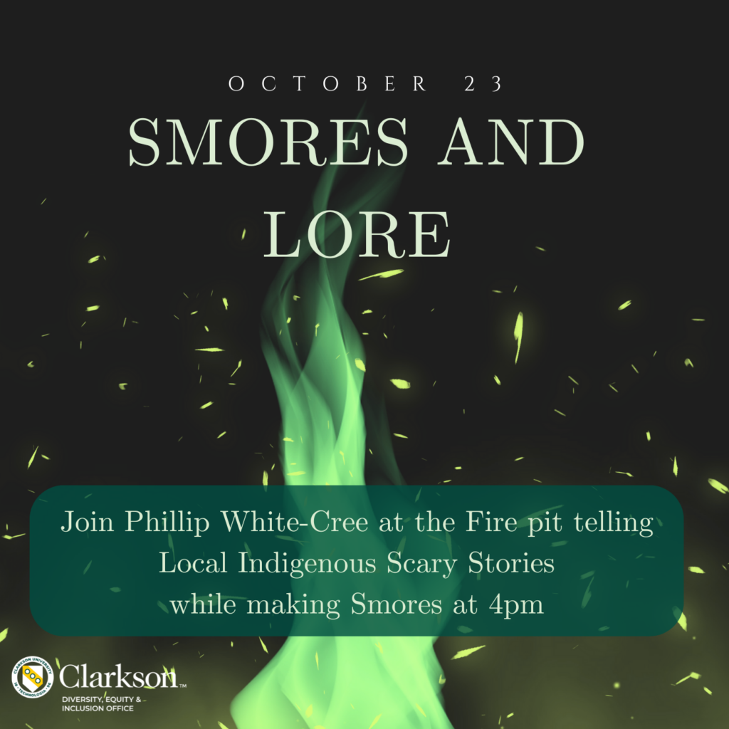 event poster for smores and lore event