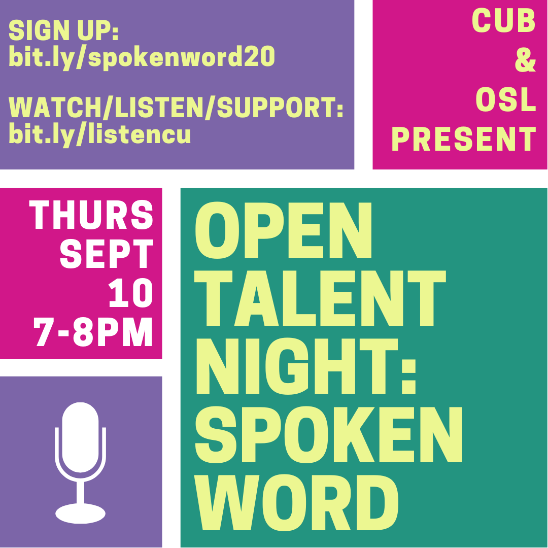Sign Up for Open Talent Night: Spoken Word!