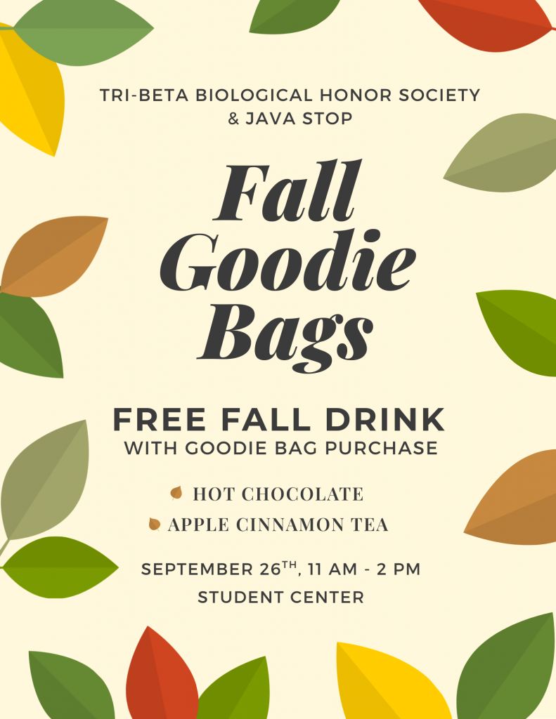 Event poster: Fall Goodie Bags