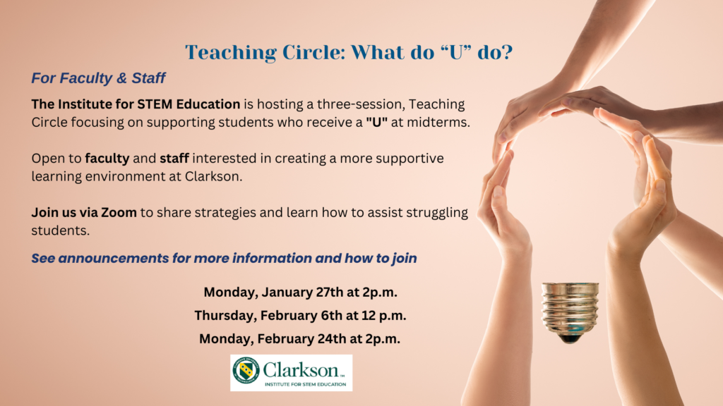 Event poster, Teaching Circle: What do "U" Do?