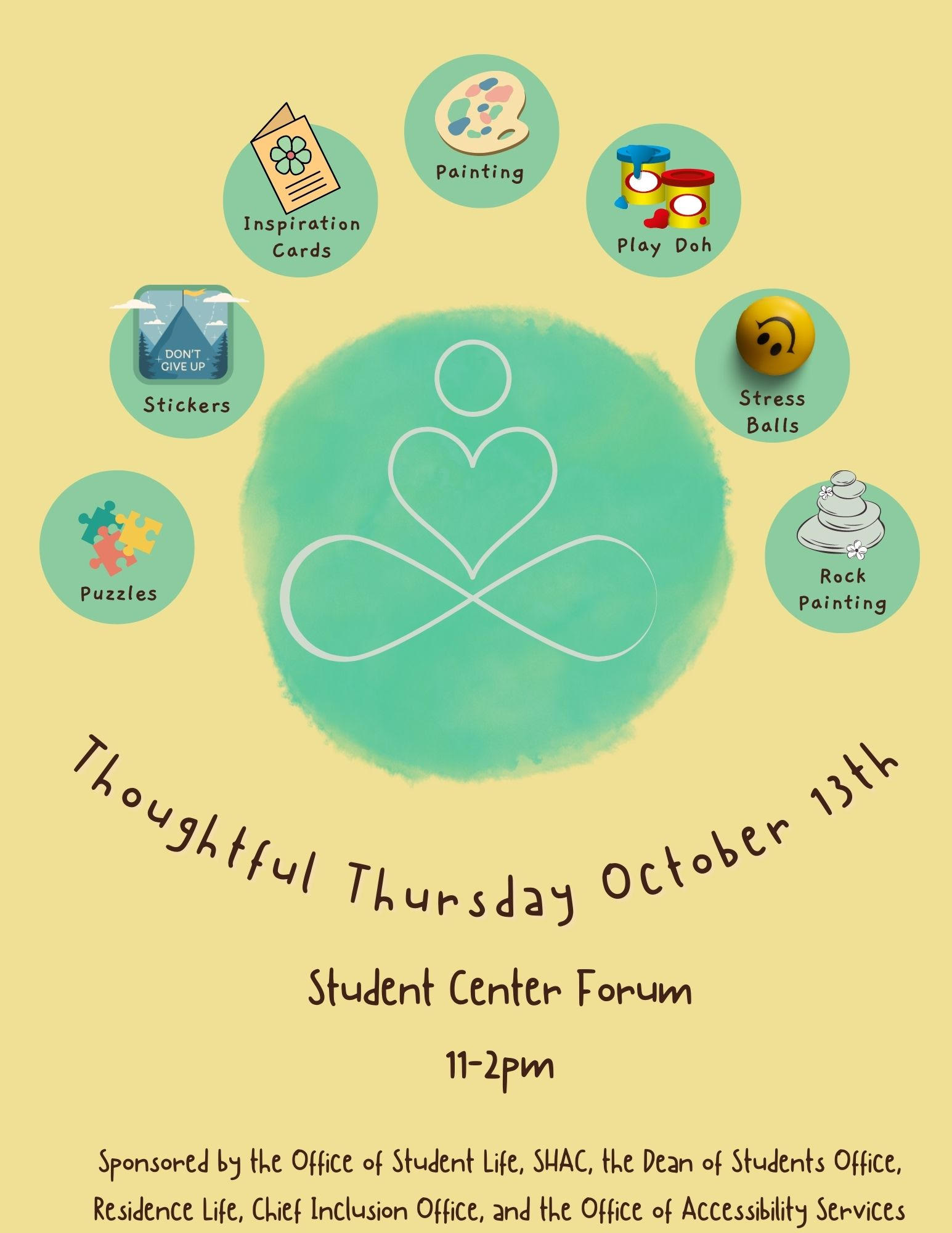 Thoughtful Thursday is on 10/13 from 11am-2pm!