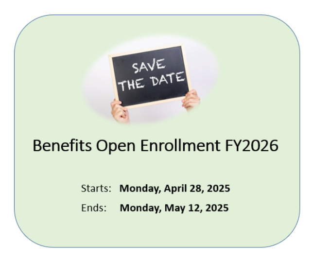 Save the date, benefits open enrollment