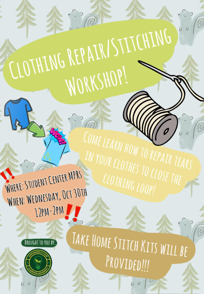 Clothing repair workshop flyer