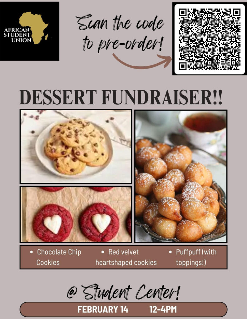 Event poster, dessert fundraiser