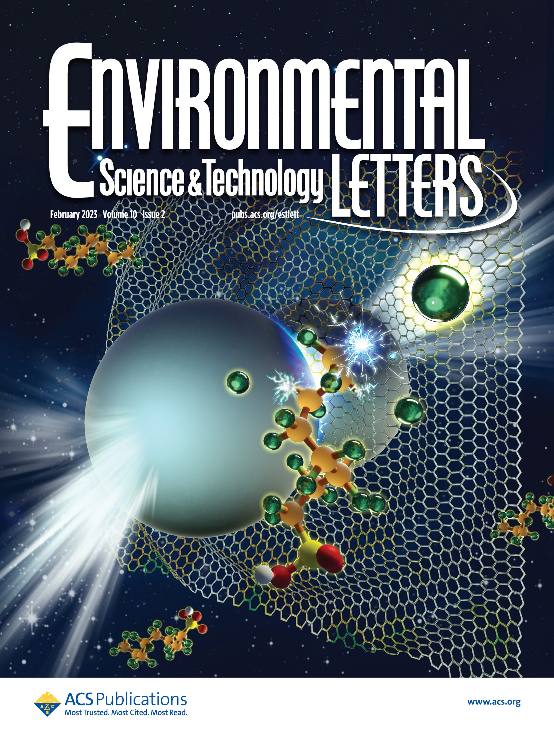 Cover of February 2023 edition of Environmental Science & Technology Letters.