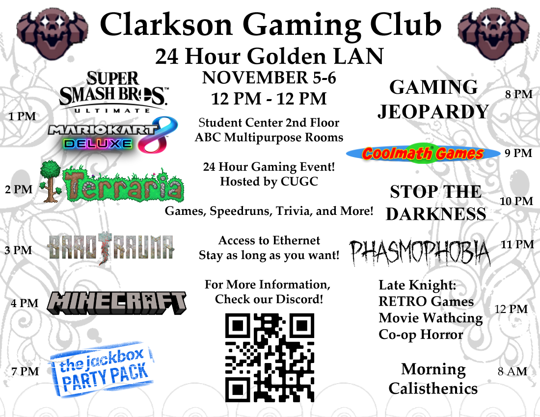 Clarkson Gaming Club 24-Hour Golden LAN