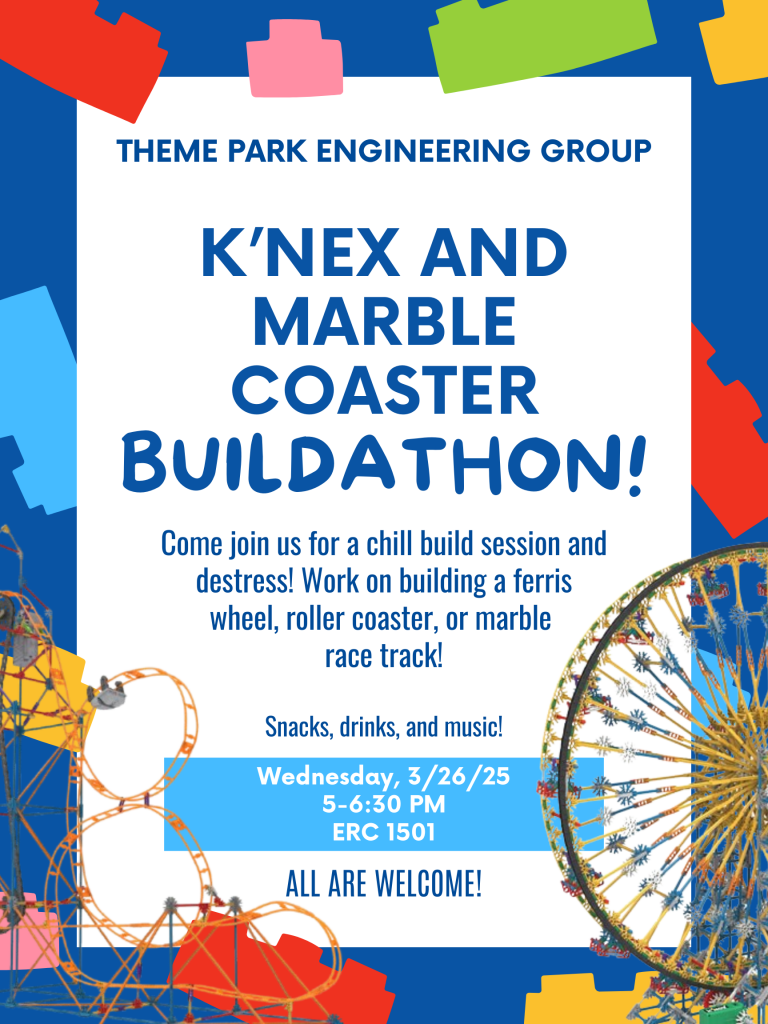 Event Poster, K'nex and Marble Coaster Buildathon