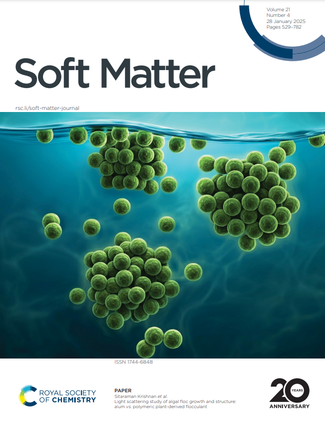 Cover, Soft Matter peer-reviewed journal