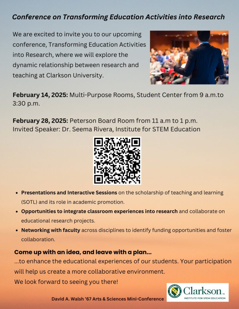 Event Poster, Conference on Transforming Education Activities into Research