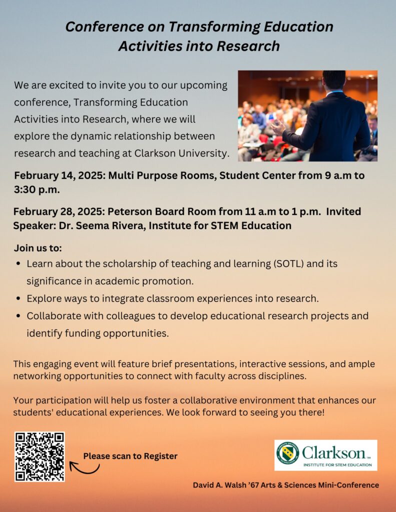 Event Poster, Conference on Transforming Education Activities into Research