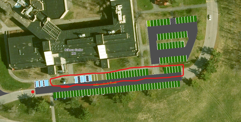 Map of area to be paved
