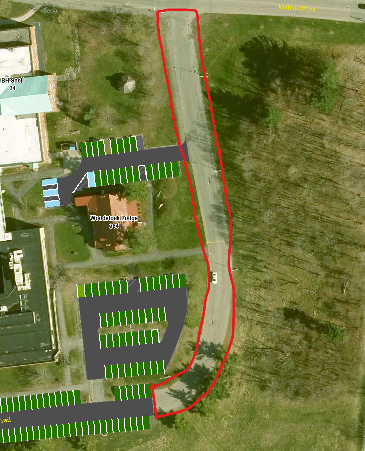 Map of area to be paved
