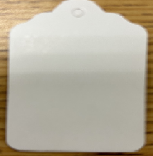photo of blank white sales tag