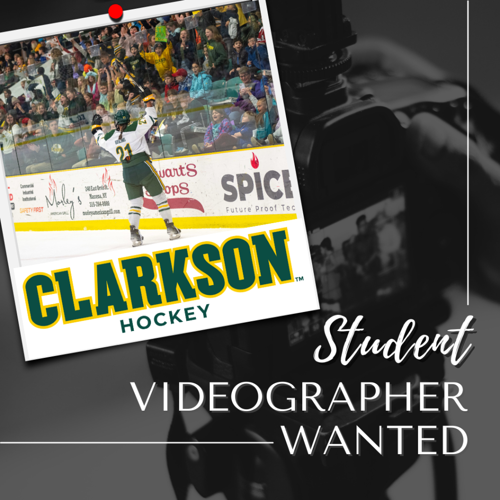 Poster. Student videographer wanted.